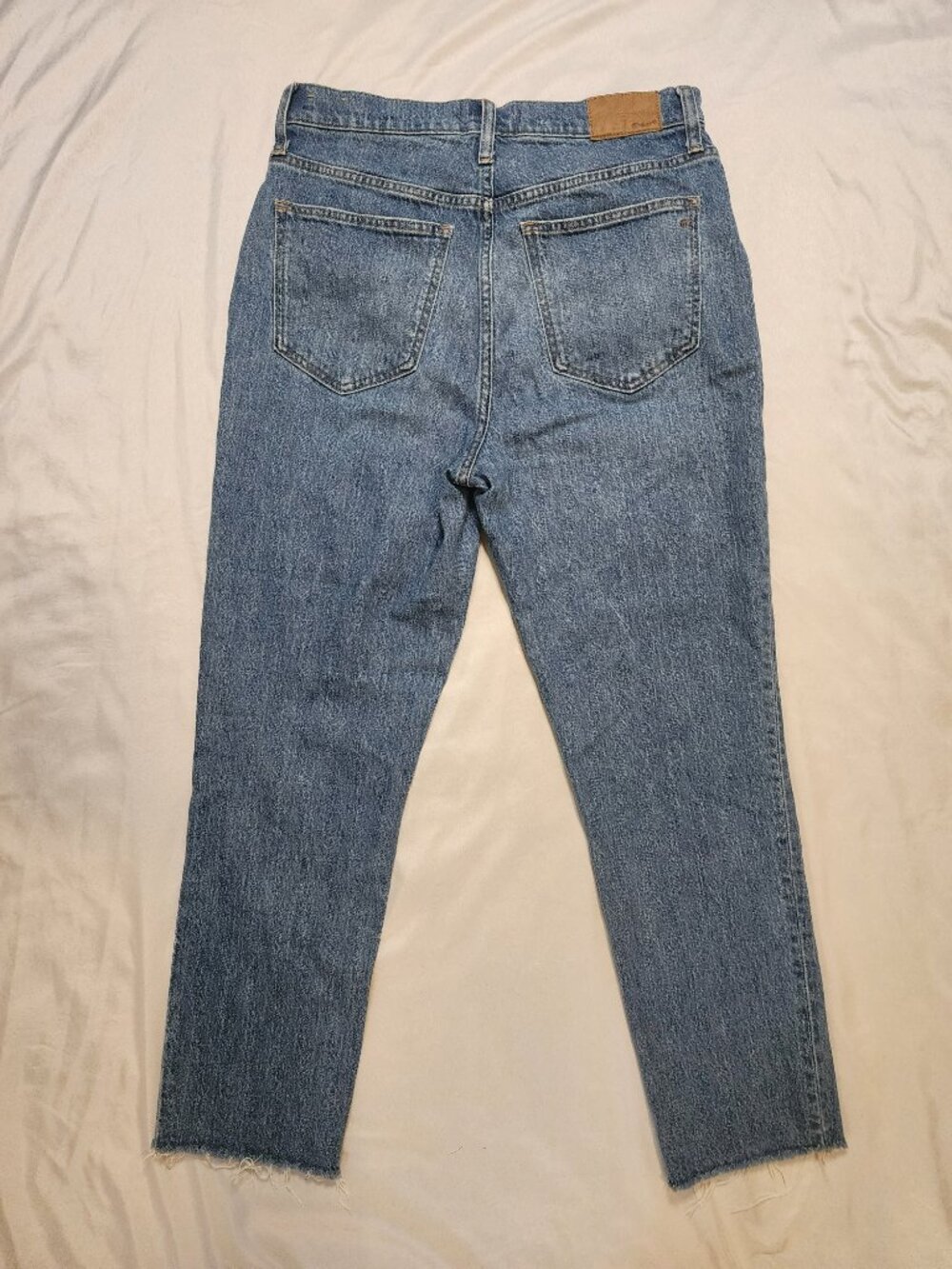 Madewell The Perfect Vintage Jean 29 High Rise Raw Hem Light Wash Straight - Picture 12 of 13